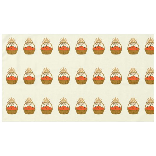 Nappe 🍂 **Pumpkin & Wheat Tablecloth (Devant (Horizontal))