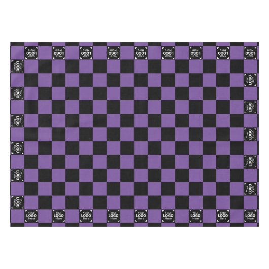 Nappe Purple À damiers Business Logo Activité / Fête (Devant (Horizontal))