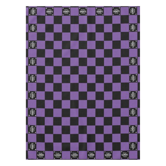 Nappe Purple À damiers Business Logo Activité / Fête (Devant)