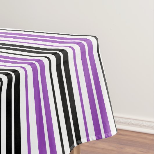 Nappe Purple Black White Stripes Pattern Design  (In Situ)