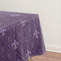 Purple Fleur de Lis Pattern