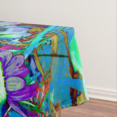 Nappe Purple psychédélique et fleurs de jardin vert citr (In Situ)