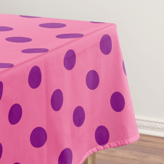 Nappe Purple sur Pois rose Design Motif