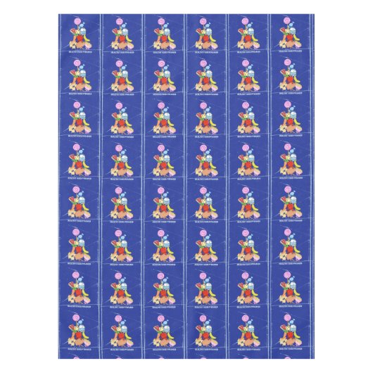 Nappe Pyramide alimentaire saine dessin humoristique (Devant)