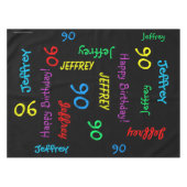 Nappe Quatre-vingt-dixième fête d'anniversaire (Devant (Horizontal))