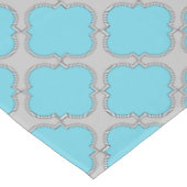 Nappe Quatrefoil bleu et gris (Angle)