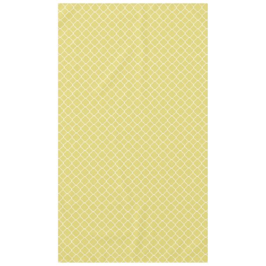 Nappe Quatrefoil jaune et blanc ensoleillé (Devant)