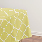 Nappe Quatrefoil jaune et blanc ensoleillé (In Situ)