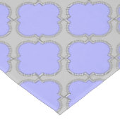 Nappe Quatrefoil periwinkle et gris (Angle)