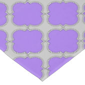 Nappe Quatrefoil violet et gris (Angle)