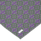Nappe Quatrefoils croise le vert et le pourpre (Angle)