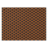 Nappe Quatrefol Marocain Orange Moderne Sur Noir (Devant (Horizontal))