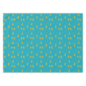 Nappe Quirky Doodle Bleu Jaune fête de graduation (Devant (Horizontal))
