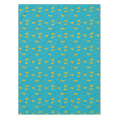 Nappe Quirky Doodle Bleu Jaune fête de graduation (Devant)