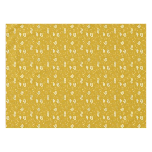 Nappe Quirky Doodle Jaune Graduation Party (Devant (Horizontal))