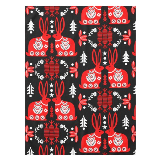 Nappe Rabbit Nordic Scandinavian Folk Art (Devant)