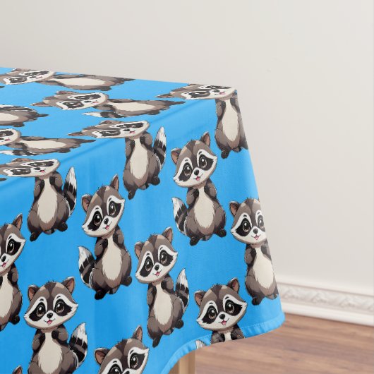 Nappe Raccoon Pattern Design Blue  (In Situ)