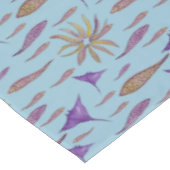 Nappe Raies d'aquarelle et poissons (Angle)