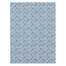 Raies d'aquarelle et poissons