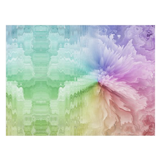 Nappe Rainbow Peony Tie Dye Hippie (Devant (Horizontal))