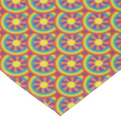 Nappe Rainbows style années 70 et Motif graphique Sun (Angle)