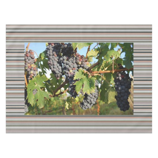 Nappe Raisins de vigne sur vigne (Devant (Horizontal))