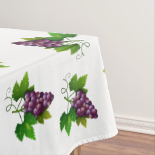 Nappe Raisins de vin rouge sur fond blanc