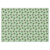 Nappe Raisins de vin rouge sur fond vert citron (Devant (Horizontal))