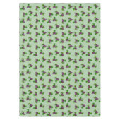 Nappe Raisins de vin rouge sur fond vert citron (Devant)