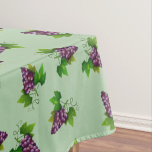 Nappe Raisins de vin rouge sur fond vert citron