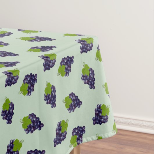 Nappe Raisins sur fond vert laurier clair (In Situ)