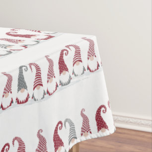 Nappe Rangées de gnomes de vacances dans la neige