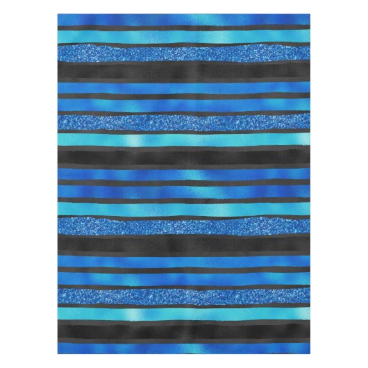 Nappe Rayé Bleu Et Noir (Devant)