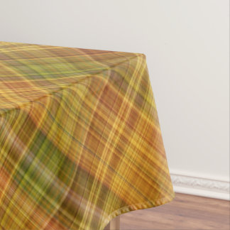 Nappe Rayé jaune, orange et vert de verge d'or