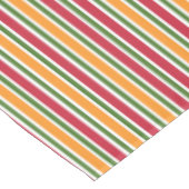 Nappe rayée orange vert et rouge (Angle)