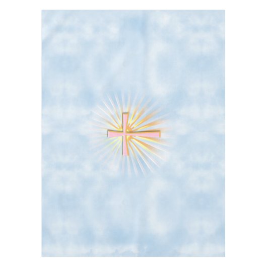 Nappe Rayons de lumière de la Croix Religieuse (W/Clouds (Devant)
