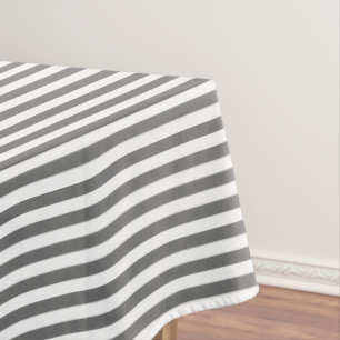Nappe Rayure blanche et grise