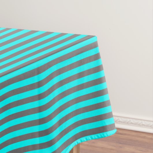Nappe Rayure Bleue Aqua et Grise (In Situ)