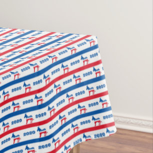 Nappe Rayures 2020 patriotiques d'âne de Démocrate