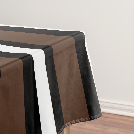 Nappe rayures Brown, noir et blanc (In Situ)