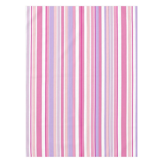 Nappe Rayures combinées roses (Devant)