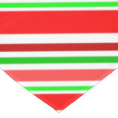 Nappe Rayures de bonbon rouge blanc vert festif diagonal (Angle)