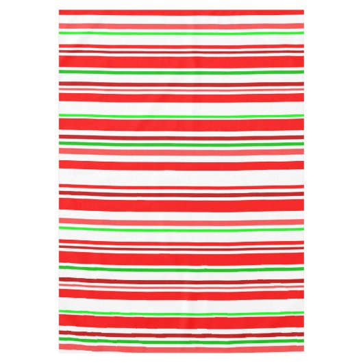 Nappe Rayures de bonbon rouge blanc vert Gai Clair (Devant)