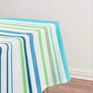 Nappe Rayures de couleur de plage bleu-vert aquatique