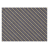 Nappe Rayures de diagonale de bleu marine et d'or (Devant (Horizontal))