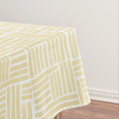 Nappe Rayures de rouleau d'encre jaune sur blanc (In Situ)