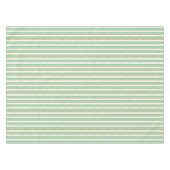 Nappe Rayures dorées et menthe modernes (Devant (Horizontal))