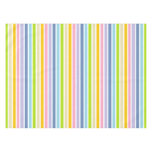 Nappe Rayures en pastel d'arc-en-ciel décrites par blanc (Devant (Horizontal))