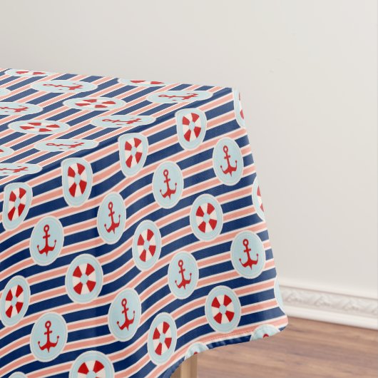Nappe Rayures et motif de points nautiques (In Situ)