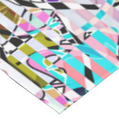 Nappe rayures motif rayées Abstraites beige turquoise p (Angle)